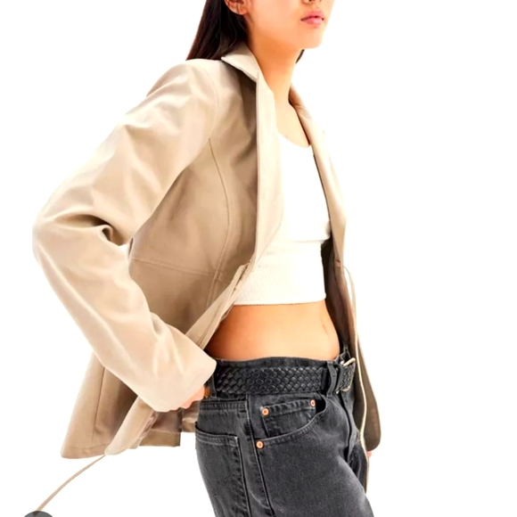 Faux Suede Tie-Front Jacket - Picture 2 of 5